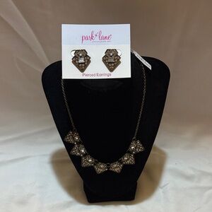 Park Lane Geometric Silver Necklace and Earring Set